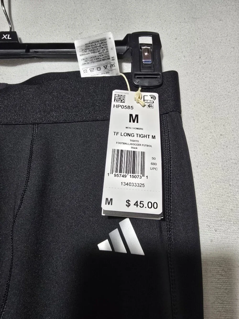 Adidas TF Long Tight M Black Men's Medium Soccer Football Base Layer Leggings NW